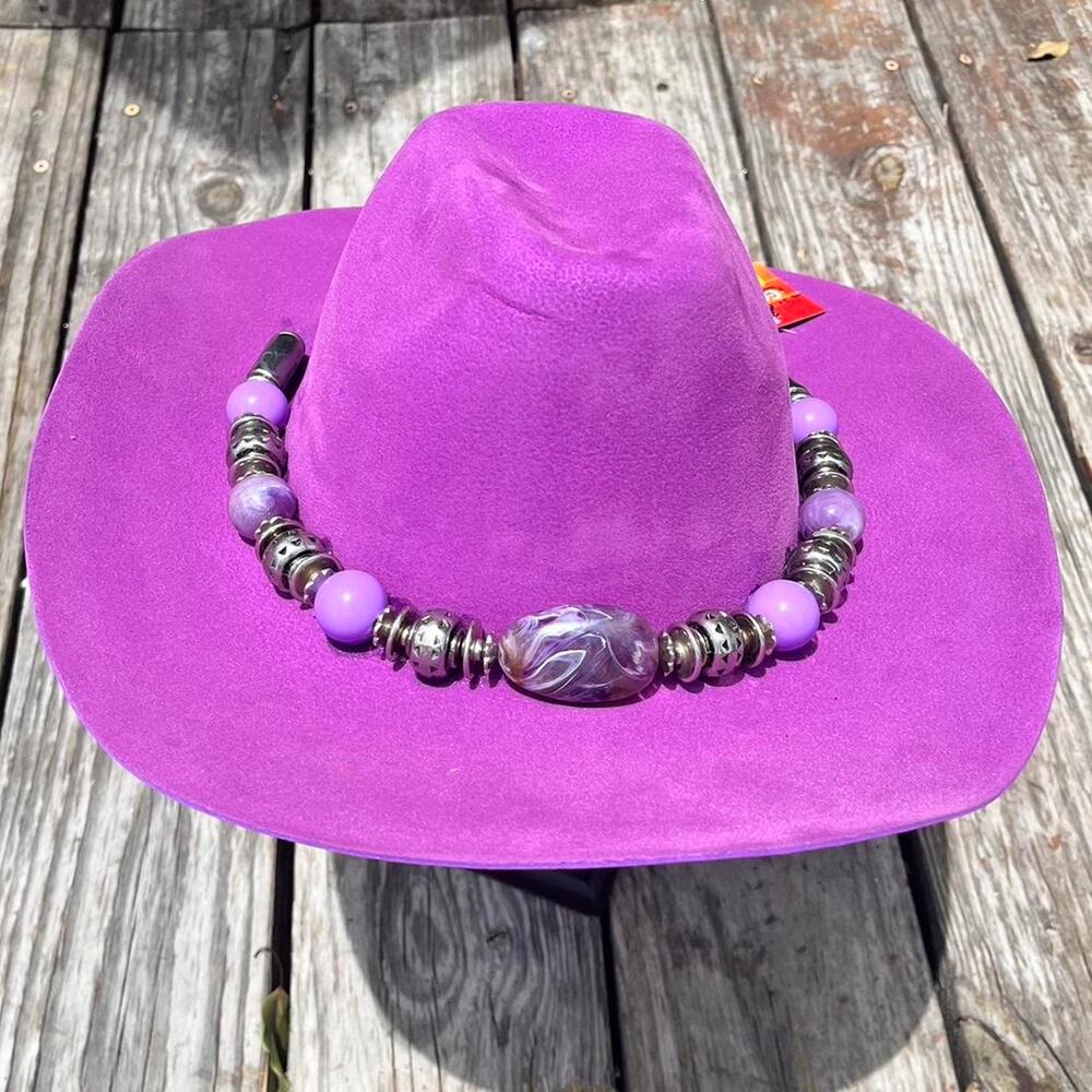 Purple cowgirl hat